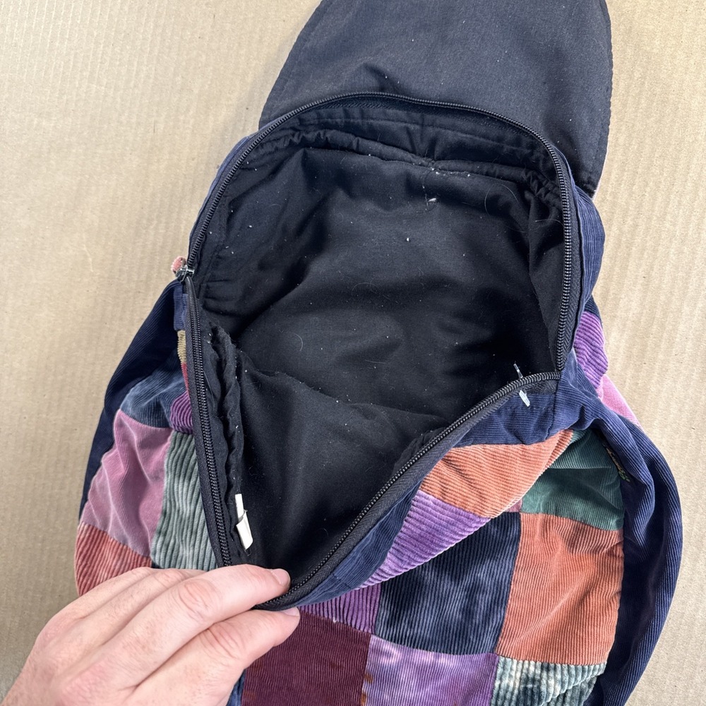 Gypsy Rose‎ Patchwork Backpack Peace Sign Boho - Picture 3 of 9